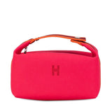 Hermes Brid A Black GM Handbag Pink Orange Canvas Women's HERMES