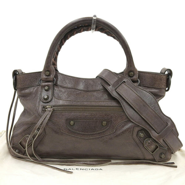 BALENCIAGA The First 103208 213048 Bag Leather Brown