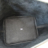 HERMES Picotin Rock MM Black Tote Bag Black Noir Taurillon Clemence leather