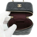 Chanel Chain Shoulder Bag Matelasse Coco Mark Classic Vanity Phone Case Caviar Skin AP2084 CHANEL Black