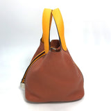 Hermes Bicolor Bag Tote Bag Hand Bag Brown x orange Based