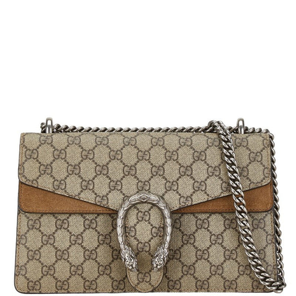 Gucci GG Supreme Dionysus Chain Shoulder Bag 400249 Beige PVC Leather Women's GUCCI