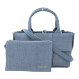 BOTTEGA VENETA Arco 2-Way Tote Bag Denim Women's Blue