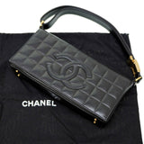 Chanel chocolate bar shoulder bag A17370 Shiramskin leather black