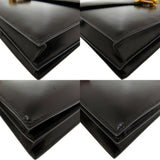 Hermes Cordrière Box Calf Black 〇K Stamped Handbag 0064 HERMES