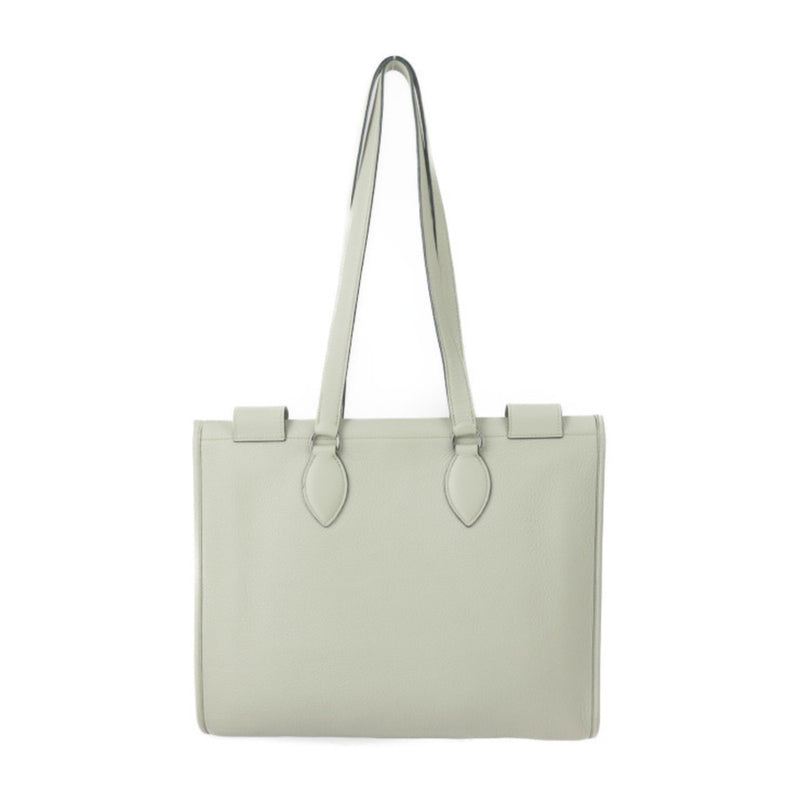 HERMES Hermes Cabas 35 Shoulder Bag Taurillon Clemence Pale Green Tote