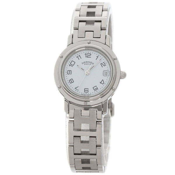 Hermes CL4.210 Clipper Watch Stainless Steel SS Ladies HERMES