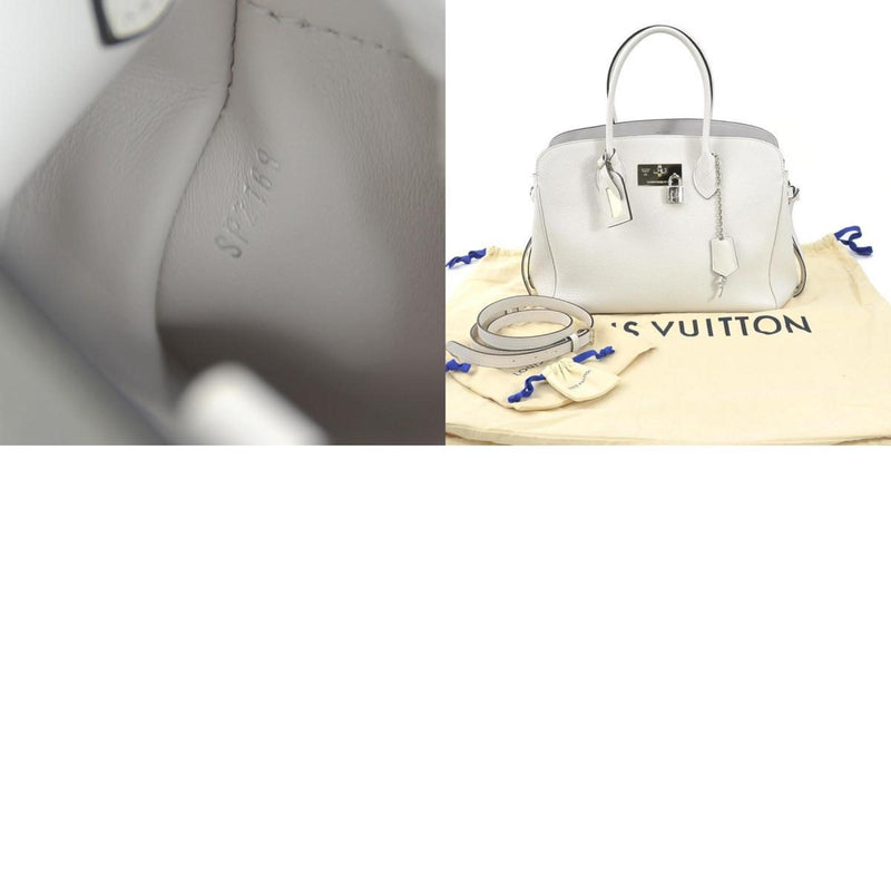 LOUIS VUITTON Handbag Shoulder Bag Mira MM Leather White Silver Unisex M55024