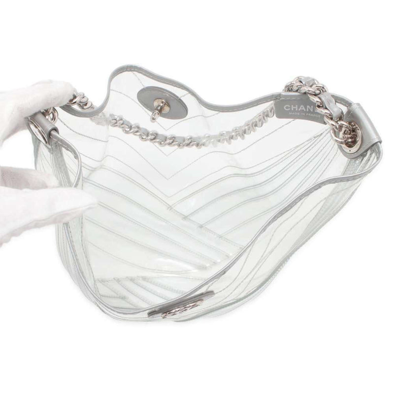 Chanel Chain Shoulder Bag Clear Coco Mark Vinyl CHANEL