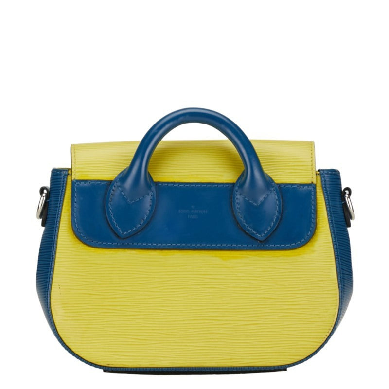 Louis Vuitton Epi Eden PM Handbag Shoulder Bag 2WAY M40984 Yellow Dark Blue Leather Women's LOUIS VUITTON