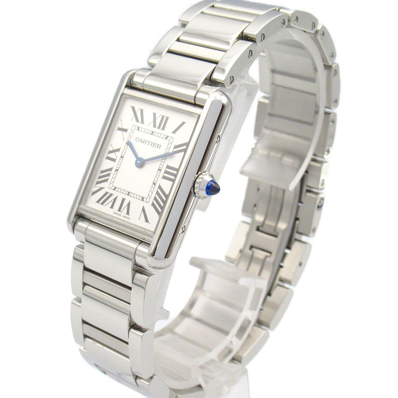 CARTIER Tank Must LM Wristwatch Stainless Steel Ladies Silver WSTA0052