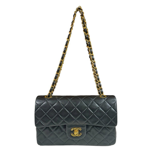 Chanel W Flap 23 Matelasse Shoulder Bag Lambskin A01113 Black Women's CHANEL Chain