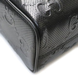 GUCCI GG Embossed Messenger Shoulder Bag Black 658565 Men's