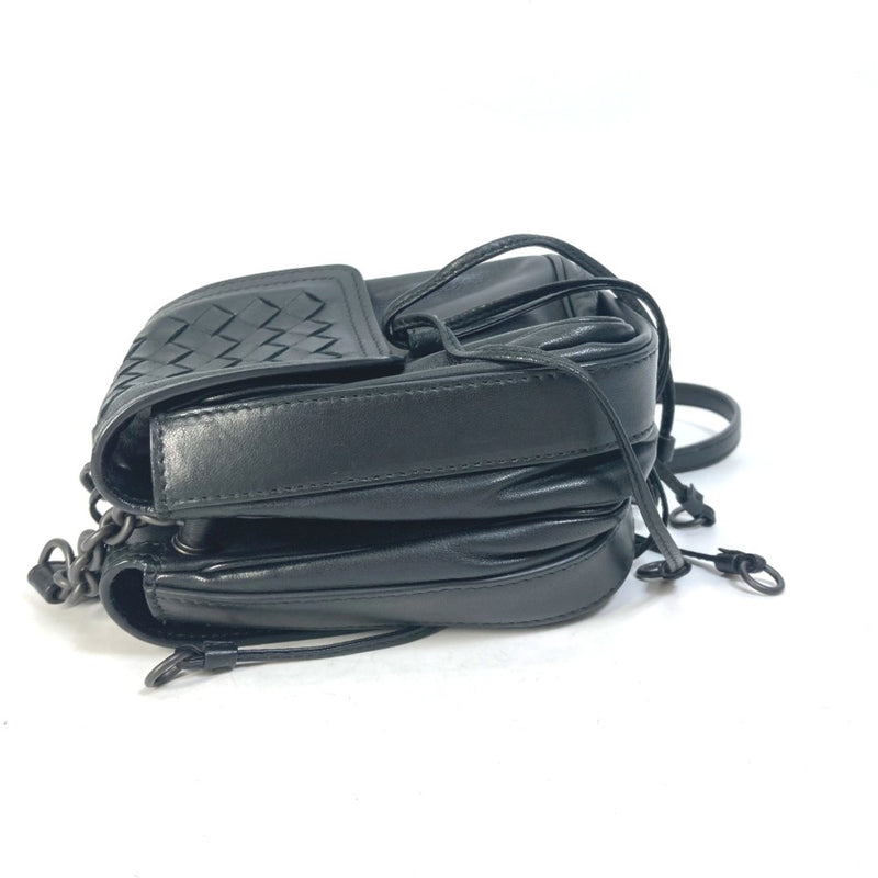 BOTTEGA VENETA Intrecciato Bag W pouch Shoulder Bag Black