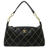 CHANEL Bag Wild Stitch Women's Shoulder Leather Black