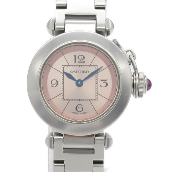 CARTIER Miss Pasha Watch Stainless Steel Ladies Pink W3140008