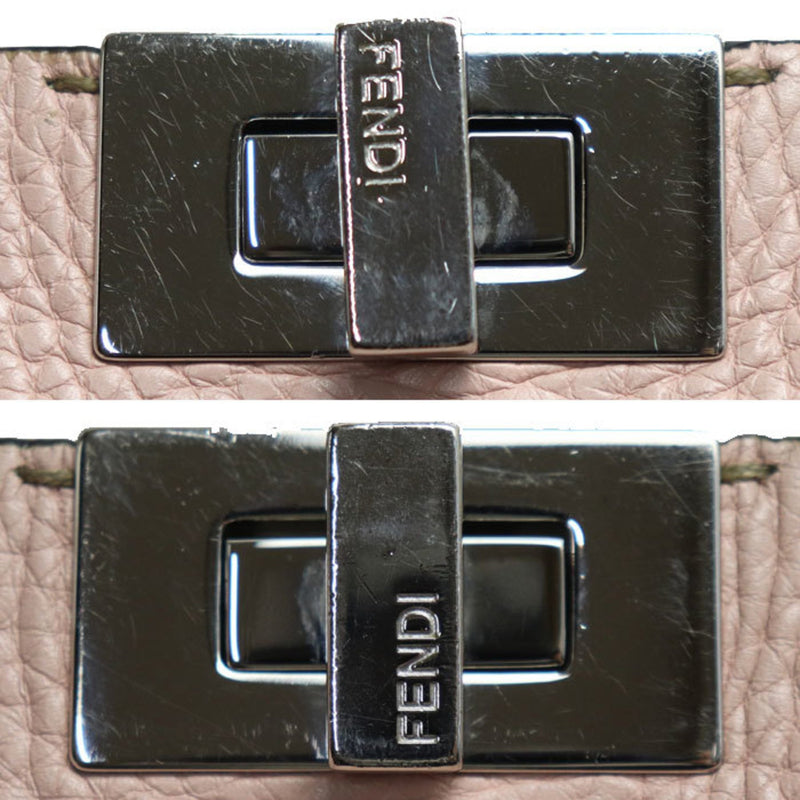 FENDI Selleria Peekaboo Essential 2Way Shoulder Bag Pink 8BN302 SMT F1B5C Women's