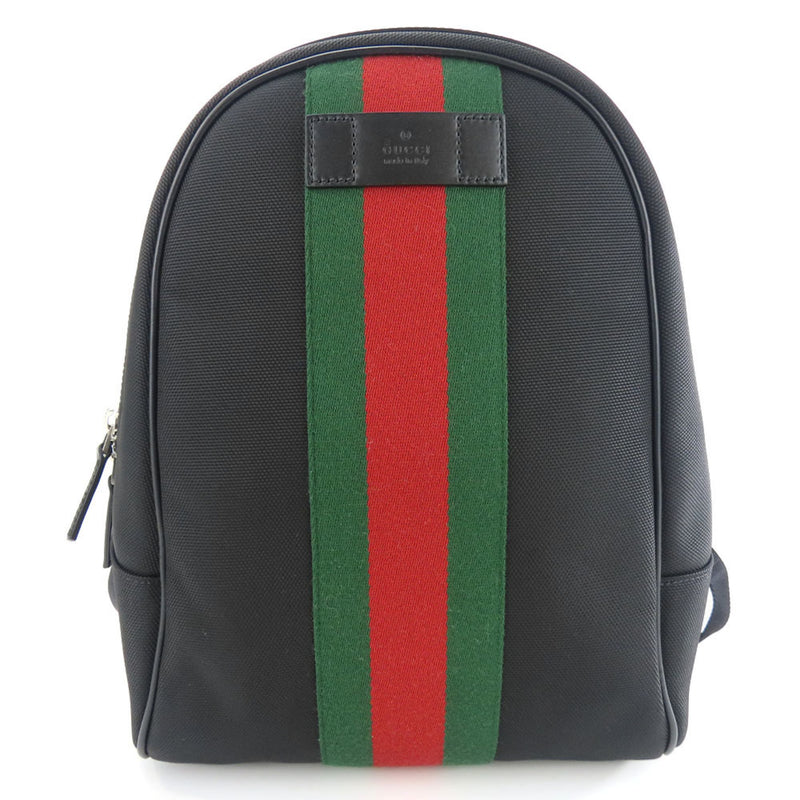 Gucci Backpack/Daypack 630917 Sherry Line Canvas Leather Black Women's Men's GUCCI