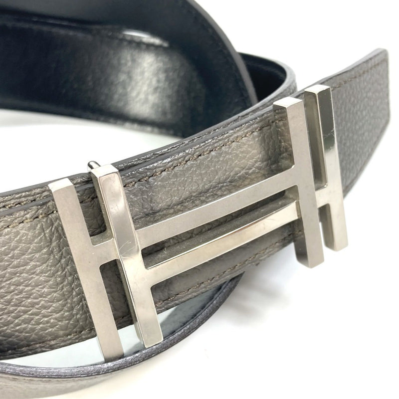 Hermes H belt belt Blanc/Noir gray