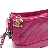 CHANEL Gabrielle de Chanel Small Shoulder Bag Leather Women's Pink A91810