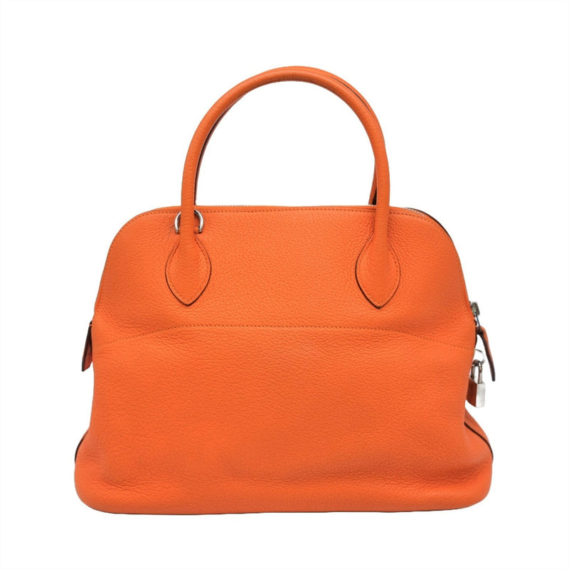 HERMES Bolide 31 Handbag Shoulder Bag Taurillon Clemence Leather Fu Orange