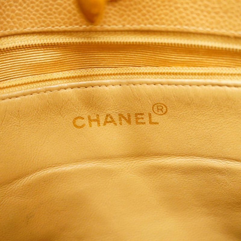 Chanel Tote Bag Matelasse Caviar Skin Camel Women's