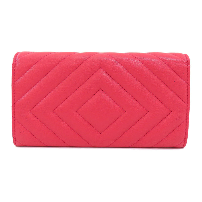 Chanel V stitch long wallet calf Ladies CHANEL