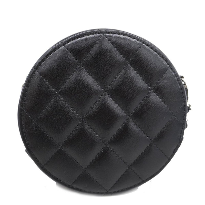 Chanel Shoulder Bag Matelasse Chain Lambskin Black Women's