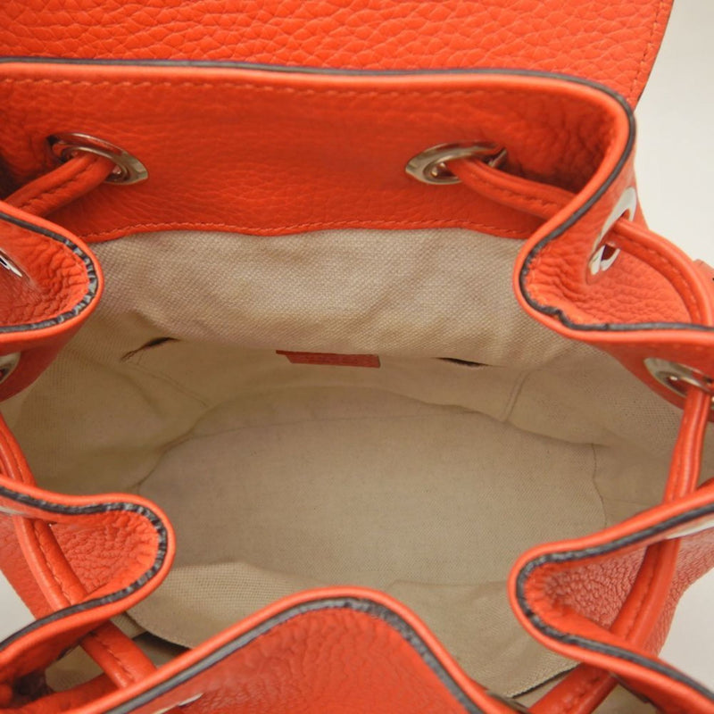 GUCCI 387149 Backpack Leather x Bamboo Orange 251789