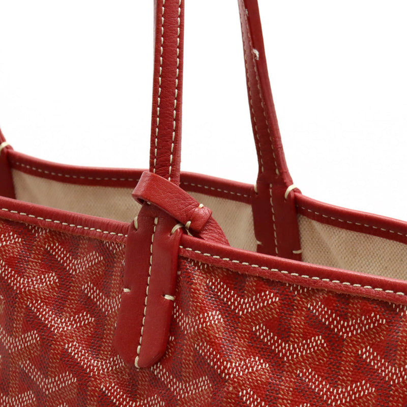 GOYARD Saint Louis PM Tote Bag Shoulder Coated Canvas Leather Red White