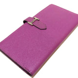 Hermes Bearn Bifold Long Wallet Long Wallet purple SilverHardware cyclamen