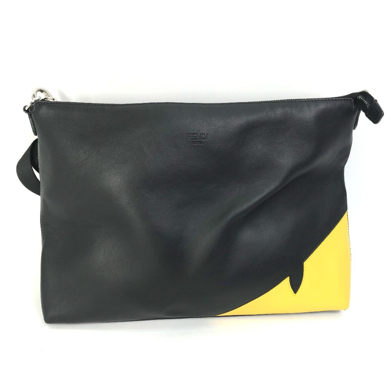 Fendi 7VA470 Crossbody Clutch bag 2WAY Messenger bag bag Shoulder Bag Black yellow