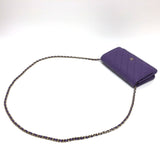 CHANEL A33814 CC Coco Mark Matelasse Chain Wallet Shoulder Bag Caviar Skin Women's Purple