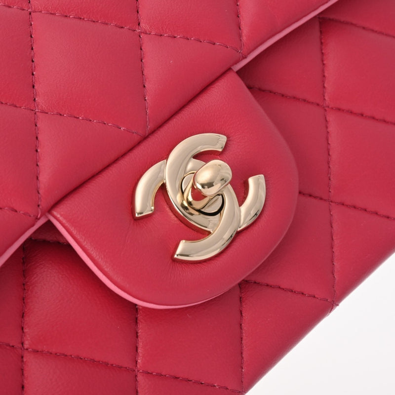 CHANEL Chanel Matelasse Chain Shoulder Pink Red Champagne AS2431 Women's Lambskin Bag