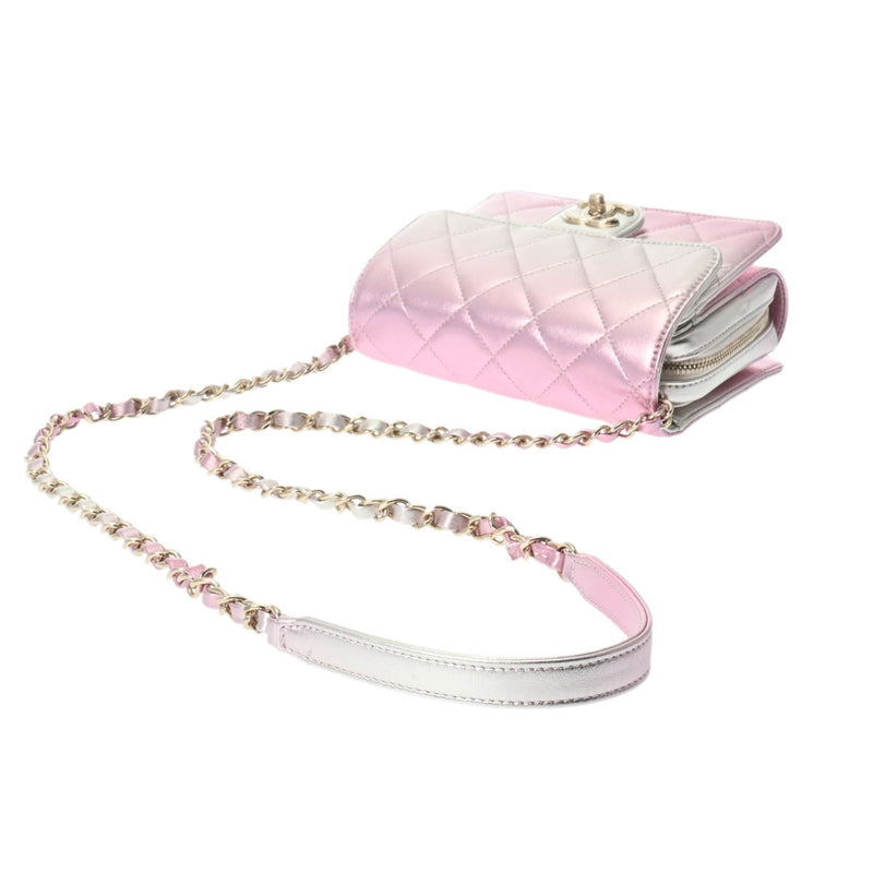 CHANEL Chanel Matelasse Chain Shoulder Gradient Metallic Pink AS3002 Women's Lambskin Bag