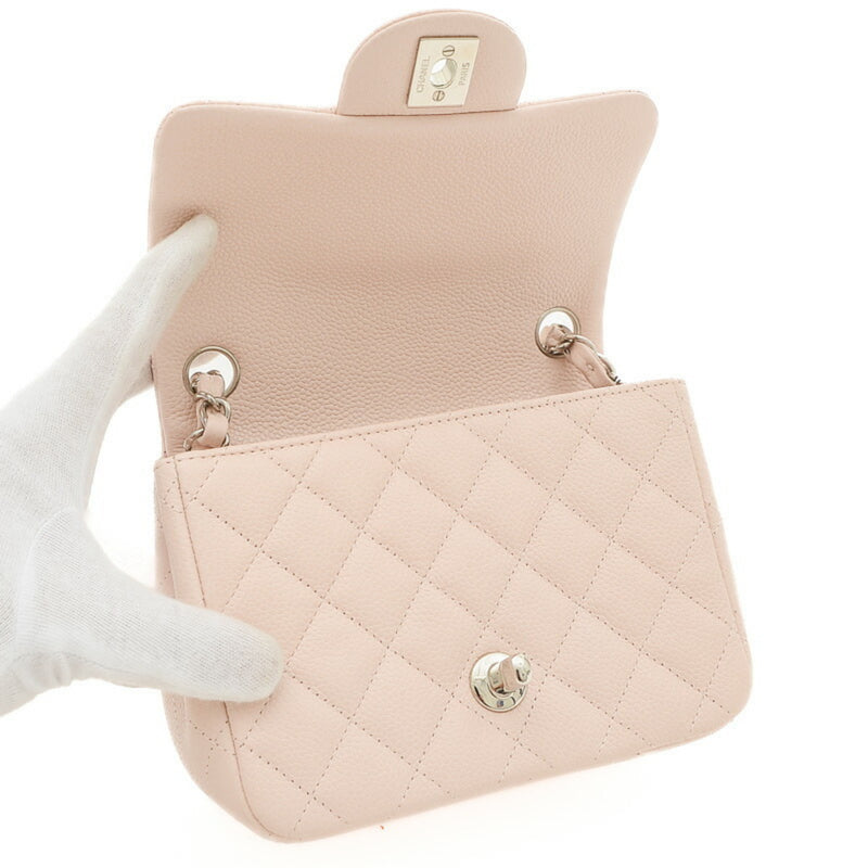 Chanel Matelasse Chain Shoulder Bag Caviar Pink A35200