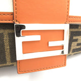 FENDI Zucca Shoulder Bag Brown Beige canvas leather 7VA472