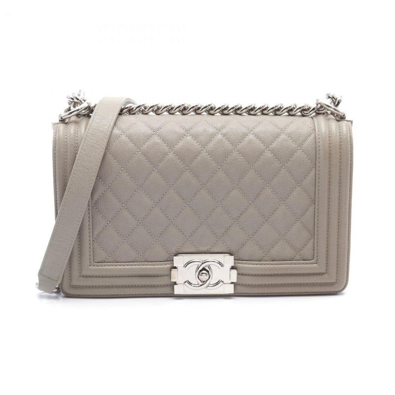 CHANEL Boy Chanel Matelasse Shoulder Bag Caviar Skin (Grained Calf) Women's Beige A67686