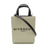 GIVENCHY 2wayShoulder Bag Beige Black canvas leather BB50R9B1DR255