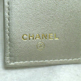 CHANEL 2.55 Tri-fold Wallet Leather Women's Gold Metallic