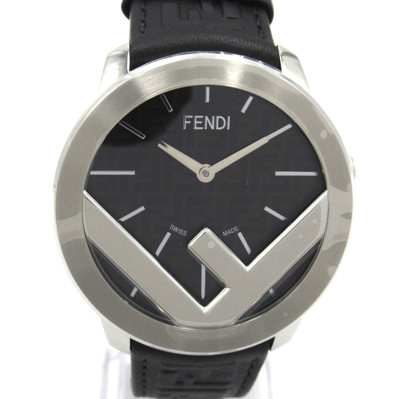 FENDI Ehuise Fendi Wrist Watch FOW972A17OF0ABB Quartz Black Silver Stainless Steel leather FOW972A17OF0ABB