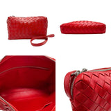 BOTTEGA VENETA Shoulder Bag Intrecciato Leather Red Women's z2520