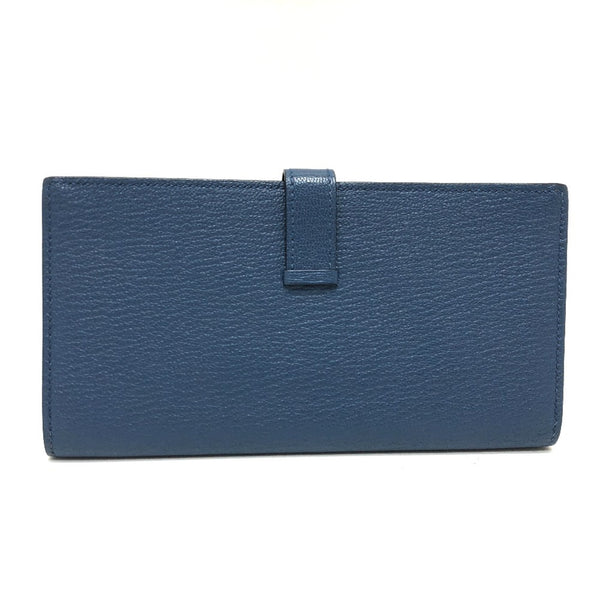 Hermes Long wallet HHardware Long Wallet blue GoldHardware