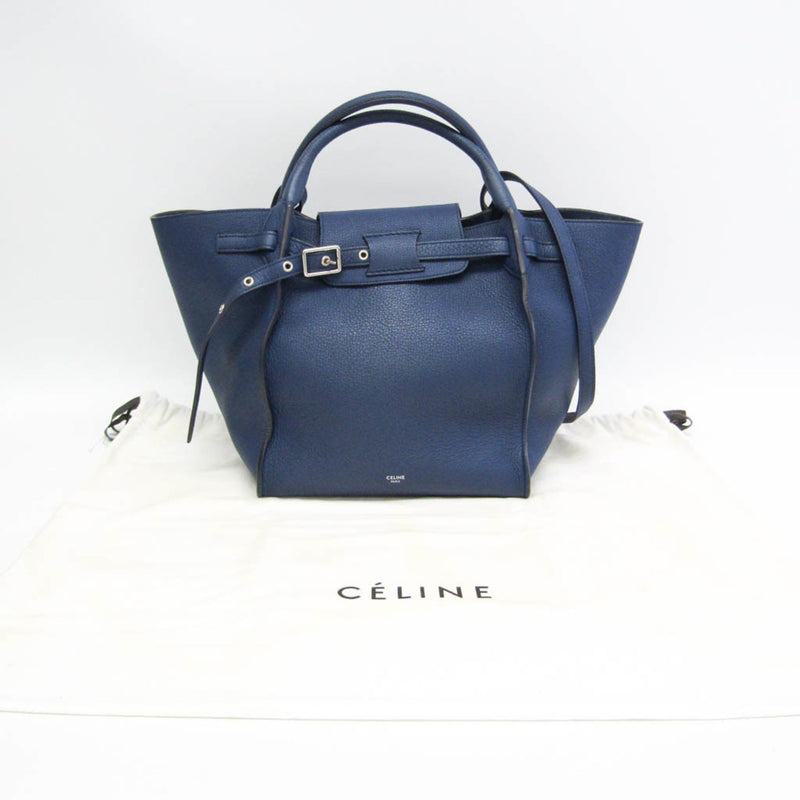 Celine Big Bag Small 183313 Women's Leather Handbag,Shoulder Bag Navy