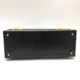 Gucci 110-0218 Jewelry box Hand Bag Black GoldHardware