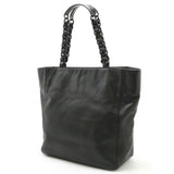 CHANEL Coco Mark Plastic Chain Tote Bag Shoulder Leather Black