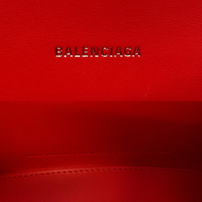 Balenciaga Hourglass XS Women's Handbag 592833 Leather Red