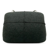 CHANEL Hip Bag Shoulder Grey Wool Women's