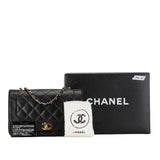 CHANEL Diana 25 Chain Shoulder Bag Black Lambskin Women's