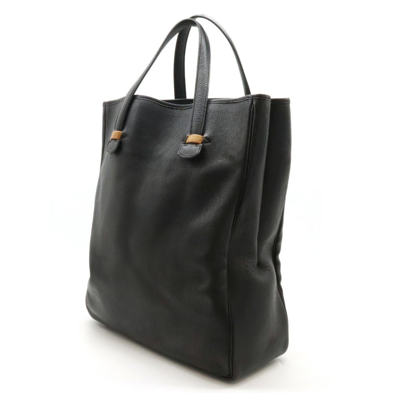 HERMES Hermes Gallop Tote Bag Large Leather Black A Stamp